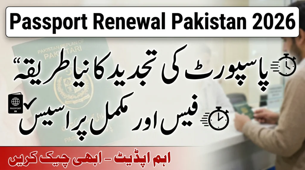 Pakistani Passport Renewal Process 2026: Complete Guide with Latest Fees & Steps
