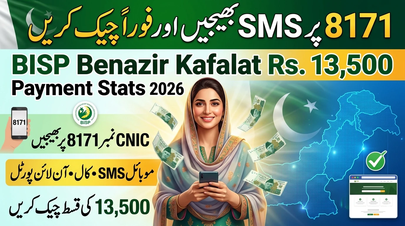 How to Check BISP Status via 8171 SMS & Portal 2026: Complete Guide to Rs. 13,500 Cash Transfer