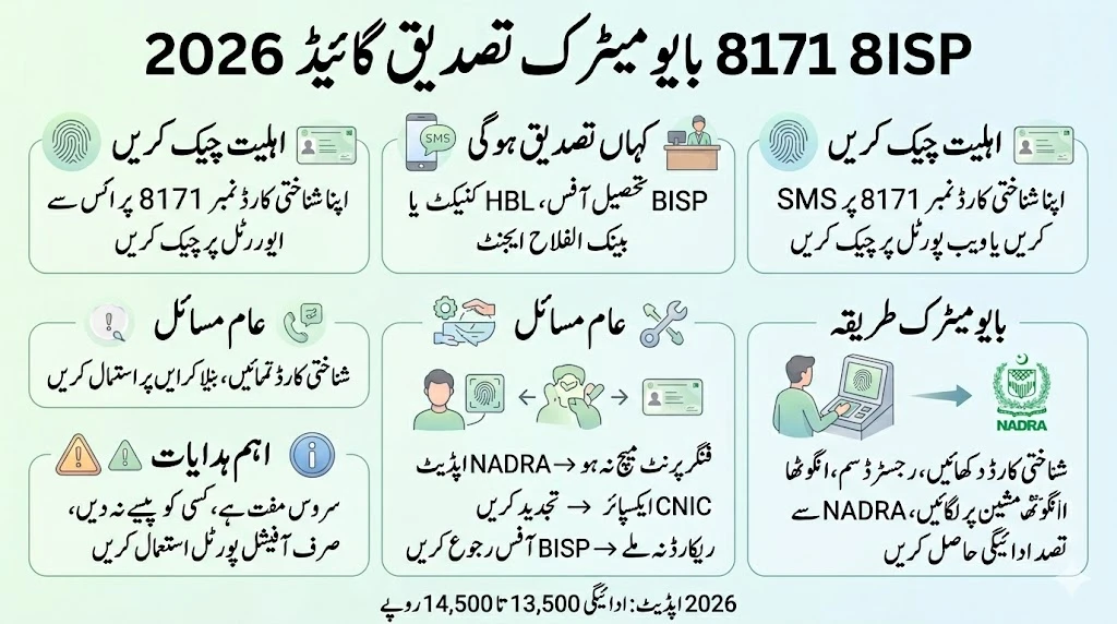 Good News! BISP 8171 Biometric Verification Guide 2026 – Rs 14,500 Payment Without Any Delay