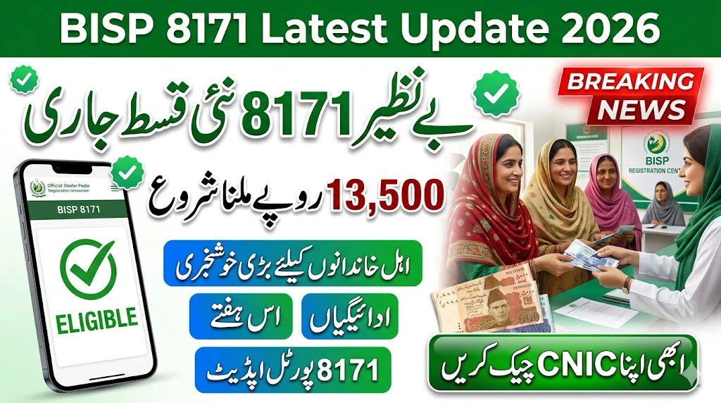 BISP 8171 New Payment 2026 Started – Check Rs. 13,500 Eligibility Online Today