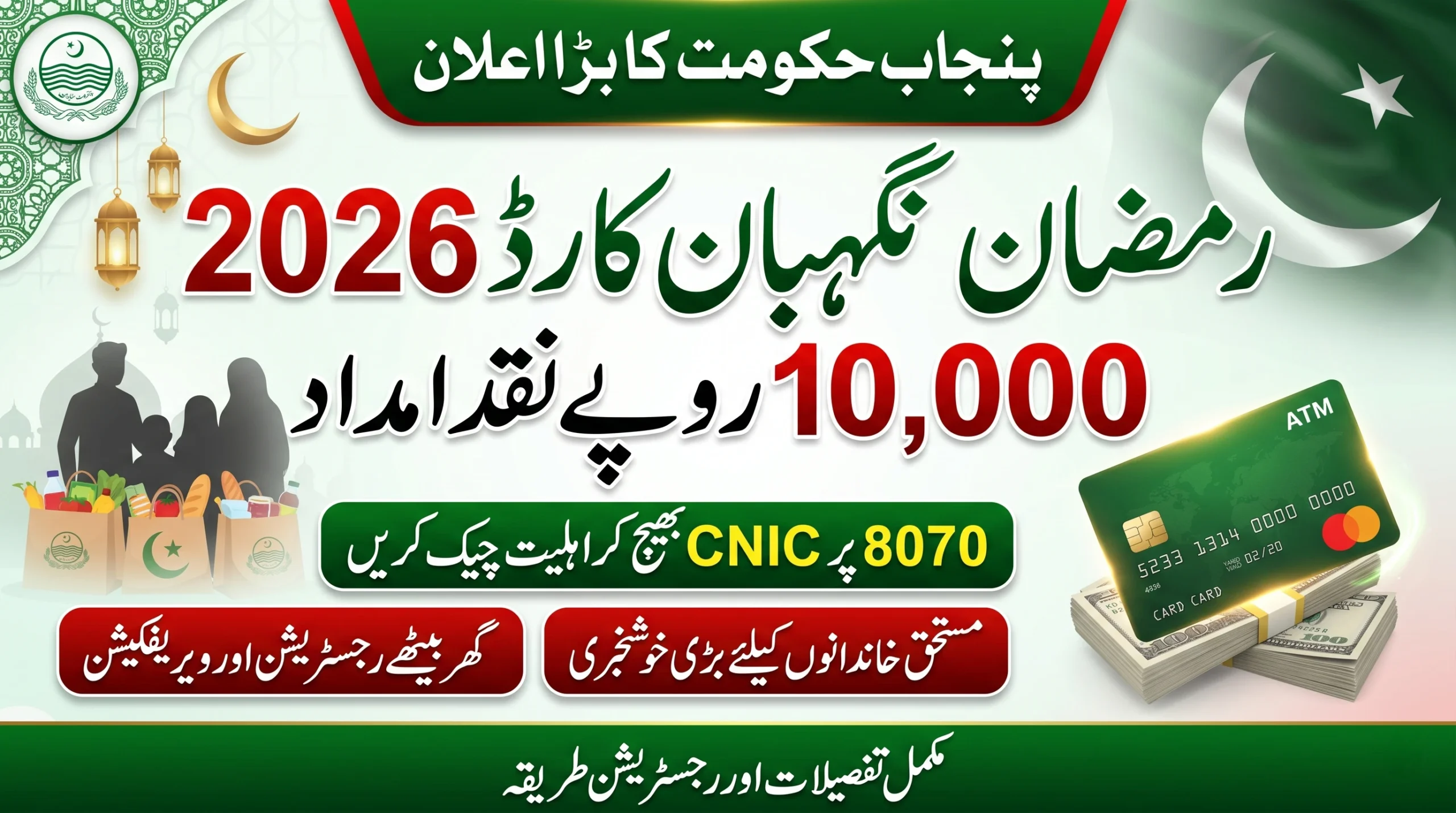 Nigehban Card 2026 Registration Starts – Get Rs.10,000 Cash Assistance in Punjab