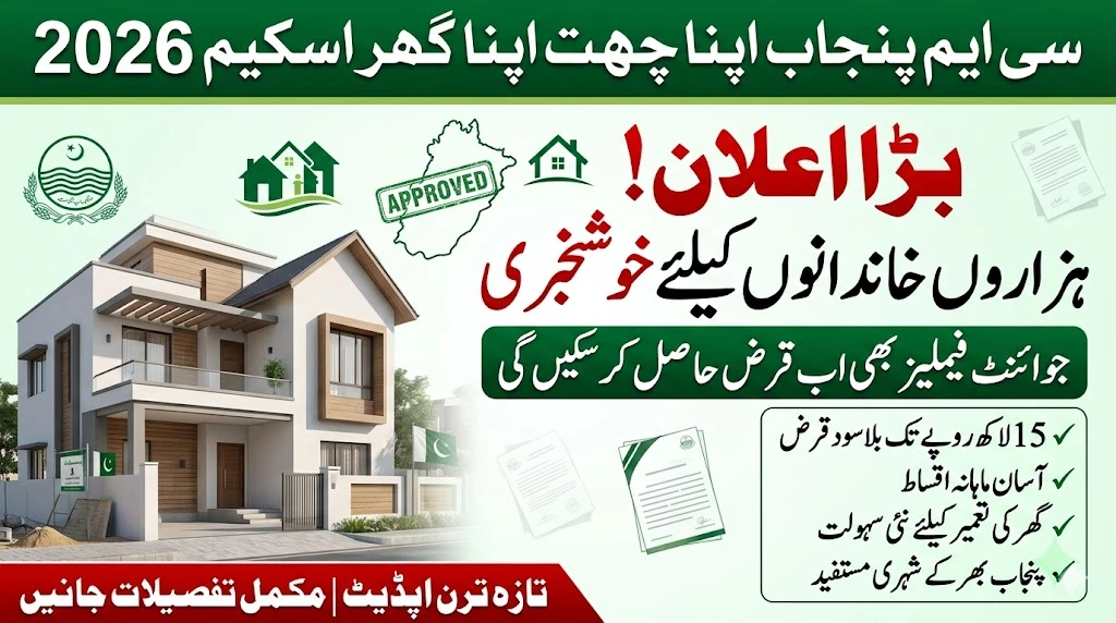 CM Punjab Apni Chhat Apna Ghar Scheme 2026: Major Update Brings Good News for Thousands of Families