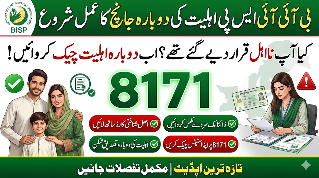 BISP Eligibility Rechecking Process 2026: Not Eligible Afraad Ke Liye Bari Khushkhabri! Dobara Check Karne Ka Naya Tareeqa