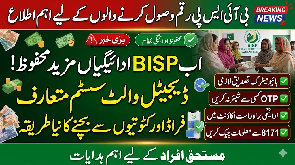 BISP Payments Ka Naya System Shuru – Ab Raqam Mehfooz Tareeqe Se Hasil Karein