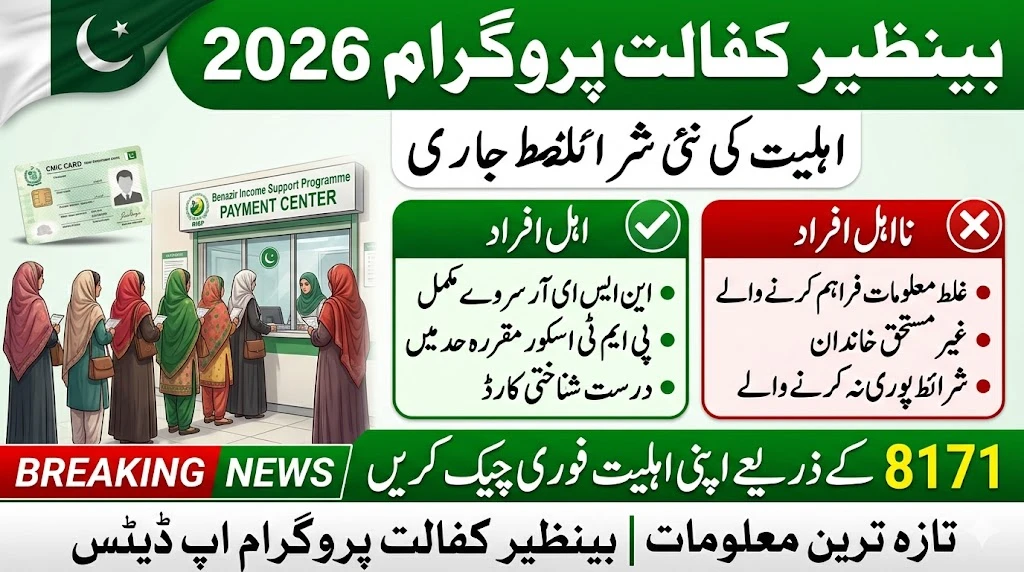 Benazir Kafalat Eligibility Requirements 2026: Dekhein Aap 8171 Program Ke Liye Eligible Hain Ya Nahi