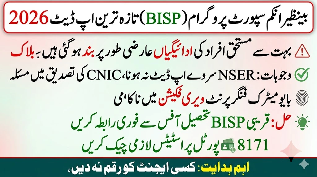 BISP Payment Block Ho Gai? 2026 Ka Latest Solution Jo 90% Log Nahi Jante!