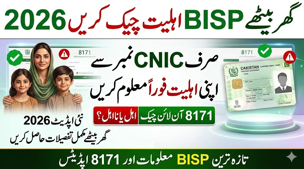 Checking BISP Eligibility from Home 2026: Ghar Bethay Sirf CNIC Se Apni Ahliyat Foran Check Karein