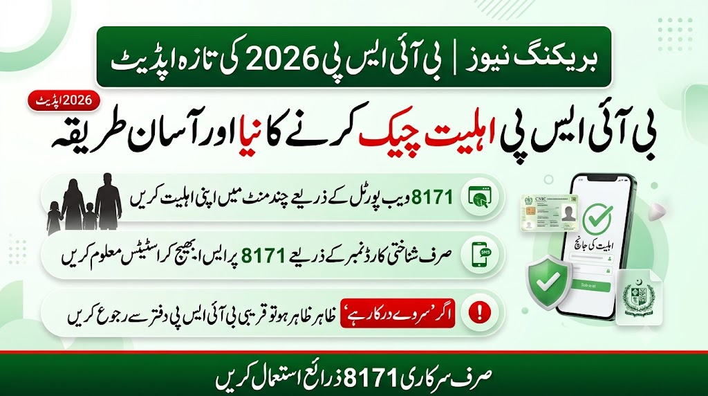 BISP Eligibility Check Method 2026 – Sirf 2 Minute Mein Status Check Karein
