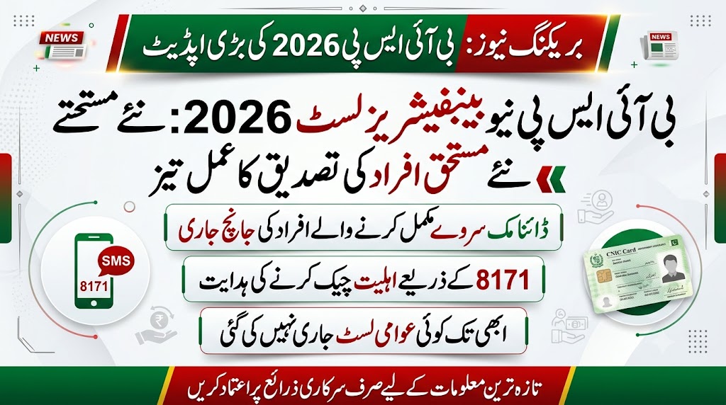 BISP New Beneficiaries List 2026 Jari? Apna Naam 8171 Se Abhi Check Karein